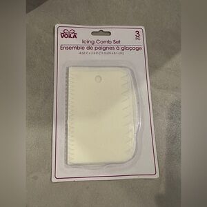 Icing Comb Set of 3 Voila Brand cake decorating tool scrape shape smooth plastic